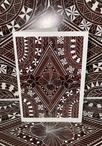 Tattooed Ta’ahine, Patterns with Flowers, Tongan Ngatu & Greeting Cards